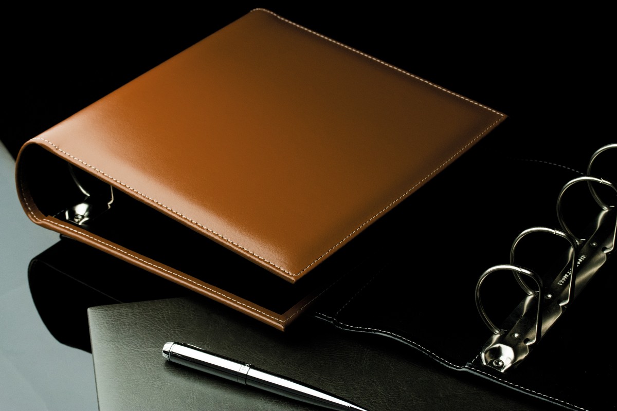 Ordner DIN A5 | Echtleder | CAMBRIDGE hellbraun